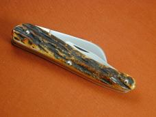 Titusville Cutlery Burnt Stag Shadow Pattern Rooster Comb Farmer Knife Rare 1 of 15 COA 2024 USA