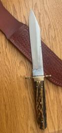 1800's HERCULES STAG HANDLE BOWIE (SUPER KNIFE, GREAT PRICE)