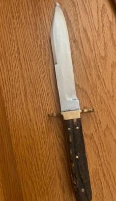 1800's HERCULES STAG HANDLE BOWIE (SUPER KNIFE, GREAT PRICE)