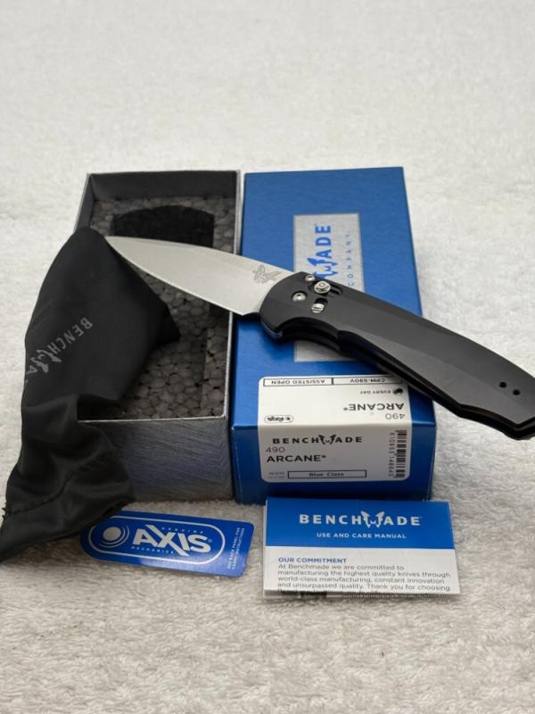 Benchmade 490 Arcane Assist Open Axis Lock New In Box Made In USA Discontinued