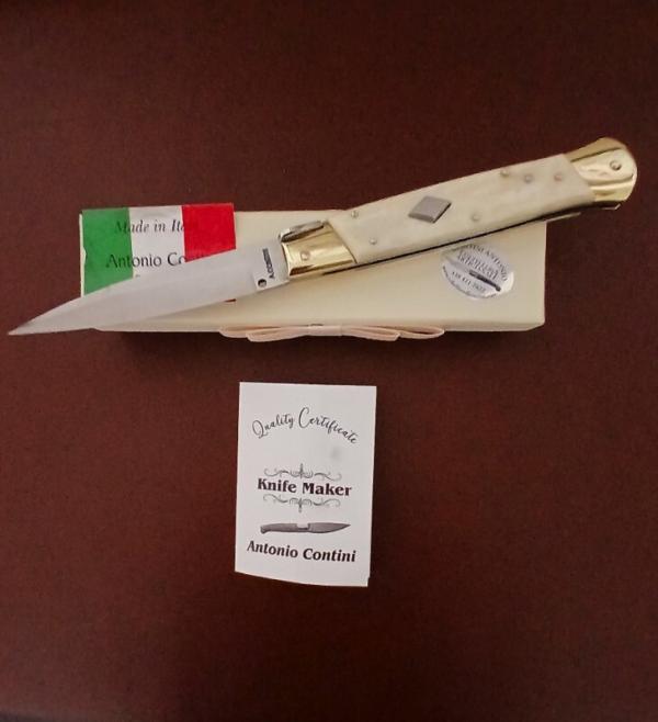 11"CAMEL BONE ITALIAN SWITCH BLADE BY ANTONIO CONTINI