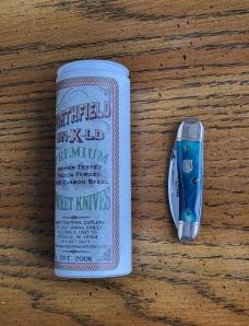 190120 GEC Blue Teal Natural Bone Knife , Northfield UN-X-LD