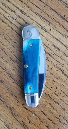 190120 GEC Blue Teal Natural Bone Knife , Northfield UN-X-LD