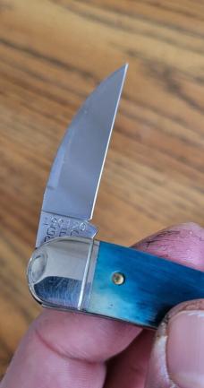 190120 GEC Blue Teal Natural Bone Knife , Northfield UN-X-LD
