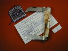 Titusville Cutlery Mammoth Ivory Bark Rooster Comb Farmer Knife Super Rare 1 of 70 COA USA Made 2024
