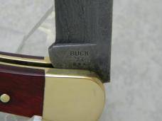 Buck USA Designer's Choice Model 110 Wood & Damascus Folding Hunter Lockback Knife c.2002