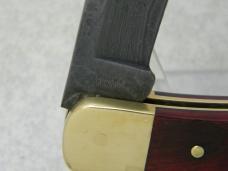 Buck USA Designer's Choice Model 110 Wood & Damascus Folding Hunter Lockback Knife c.2002