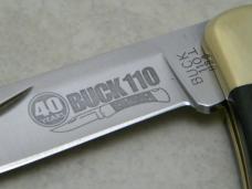 Buck 110 USA Green Wood Folding Hunter Lockback Knife 40 Years of the Buck 110 c.2004