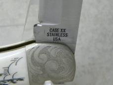 Case XX Stainless USA 3 Dot (1977) W165 SSP SAB Scrimshawed Bone Moby Dick Folding Hunter Knife  