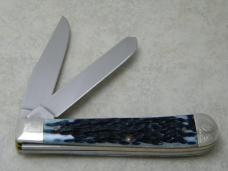 Case XX USA 2008  6254 Mediterranean Blue Bone Trapper Knife