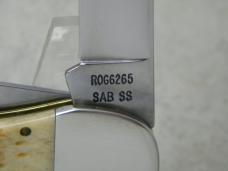 Case XX SS USA 3 Dot 1987 Rogers Bone ROG6265 SAB SS Folding Hunter Knife & Pouch