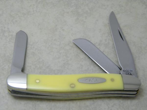 Case XX USA 6 Dot 1984 Yellow 3318 SHSP Carbon Steel Stockman Knife Case XX USA 6 Dot 1984 Yellow 3318 SHSP Carbon Steel Stockman Knife