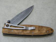 Mcusta Seki - Japan Basic MC-26D Quincewood Damascus Liner Lock Knife