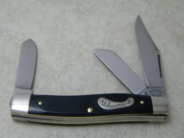 Frontier by Imperial USA Slick Black 4434 Stockman Knife