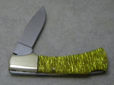 Parker Cut. Co. Surgical Steel Japan Gold Stripe Mustang Lockback Knife