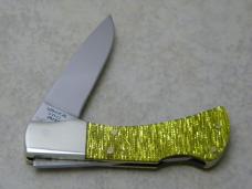 Parker Cut. Co. Surgical Steel Japan Gold Stripe Little Mustang Lockback Knife