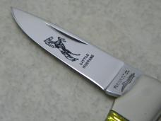 Parker Cut. Co. Surgical Steel Japan Gold Stripe Little Mustang Lockback Knife