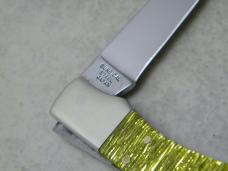 Parker Cut. Co. Surgical Steel Japan Gold Stripe Little Mustang Lockback Knife