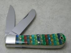 Parker Cut. Co. Surgical Steel Japan Christmas Tree Parker Bullet Medium Jumbo Trapper Knife