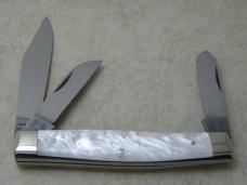 Buck Creek Solingen Germany Indian Head Imitation Pearl Stockman Knife