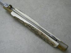 Kissing Crane KC49 Rostfrei Solingen Germany Stag Jumbo Stiletto Knife