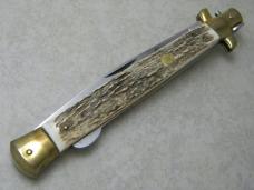 Kissing Crane KC49 Rostfrei Solingen Germany Stag Jumbo Stiletto Knife