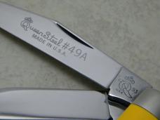 Queen Steel #49A USA Yellow Large Stockman Knife in Box c.1993