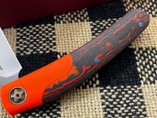 JOHAN ELLIS CUSTOM DOLPHIN MARS VALLEY FAT CARBON FIBER & HUNTER ORANGE G10 RWL 34 STEEL