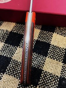JOHAN ELLIS CUSTOM DOLPHIN MARS VALLEY FAT CARBON FIBER & HUNTER ORANGE G10 RWL 34 STEEL