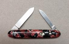 Presto Double Blade with Burgandy, Black and Silver Pearl Scales