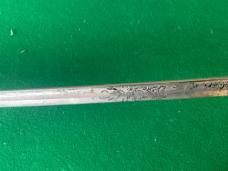PRE-WORLD WAR TWO US NAVY OFFICER’S SWORD OF LT. ARTHUR DZENDOLET USS ENTERPRISE AIRGROUP, 