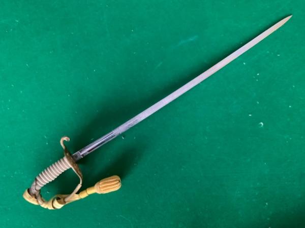PRE-WORLD WAR TWO US NAVY OFFICER’S SWORD OF LT. ARTHUR DZENDOLET USS ENTERPRISE AIRGROUP, 