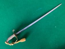 PRE-WORLD WAR TWO US NAVY OFFICER’S SWORD OF LT. ARTHUR DZENDOLET USS ENTERPRISE AIRGROUP, 
