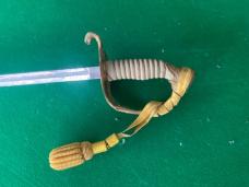 PRE-WORLD WAR TWO US NAVY OFFICER’S SWORD OF LT. ARTHUR DZENDOLET USS ENTERPRISE AIRGROUP, 