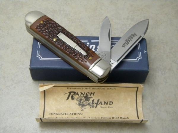 Remington Bullet USA 1999 Delrin R103 Ranch Hand Knife in Box Remington Bullet USA 1999 Delrin R103 Ranch Hand Knife in Box