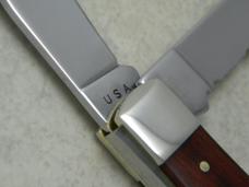 Case XX USA 2000 Walnut 7254 SS Serrated Trapper Knife 