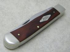 Case XX USA 2000 Walnut 7254 SS Serrated Trapper Knife 