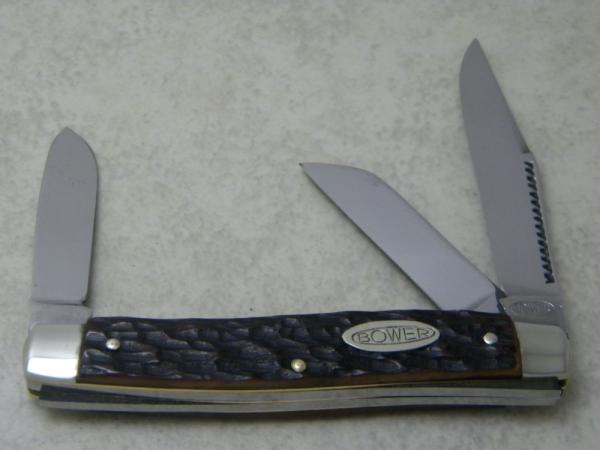 Bower Solingen Germany Jigged Bone Stockman Knife