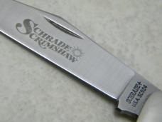Schrade USA SC524 Bear Scrimshaw Medium Folding Hunter Knife c.1988