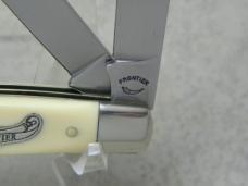 Frontier by Imperial USA Slick White 4322 Slimline Trapper Farmers Jack Knife