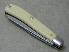 Frontier by Imperial USA Slick White 4322 Slimline Trapper Farmers Jack Knife