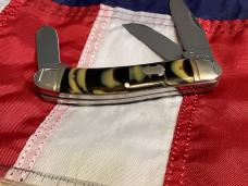 1993 Bulldog Brand Stockman Knife w/ Great Coon Stripe Handles -NOS and nice!