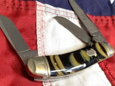 1993 Bulldog Brand Stockman Knife w/ Great Coon Stripe Handles -NOS and nice!