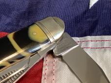 1993 Bulldog Brand Stockman Knife w/ Great Coon Stripe Handles -NOS and nice!