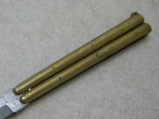 Vintage WW2 Era Made in Philippines Brass Balisong Butterfly Knife