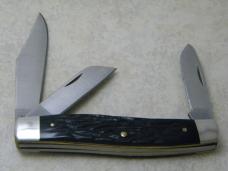 Camillus / Western USA Jigged Black Large Stockman Knife