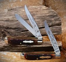 Schrade Cutlery Classics Tradesman 5 Knives & Wall Hanging Case Year 1981 - Serial# G1263 of G1,400