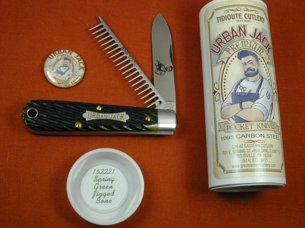 Great Eastern Cutlery GEC Spring Green Jigged Urban Jack Knife 1 of 695 Made in USA 152221 Great Eastern Cutlery GEC Spring Green Jigged Urban Jack Knife 1 of 695 Made in USA 152221