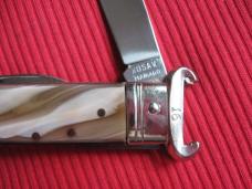 VINTAGE ROSA V. MANIAGO INOX STAMPED ITALIAN MANUAL SHELL PULLER KNIFE