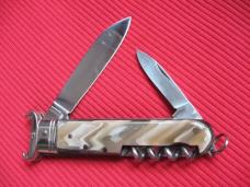 VINTAGE ROSA V. MANIAGO INOX STAMPED ITALIAN MANUAL SHELL PULLER KNIFE